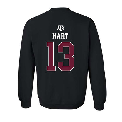 Texas A&M - NCAA Football : Brady Hart - Black Out 2026 Crewneck Sweatshirt-1