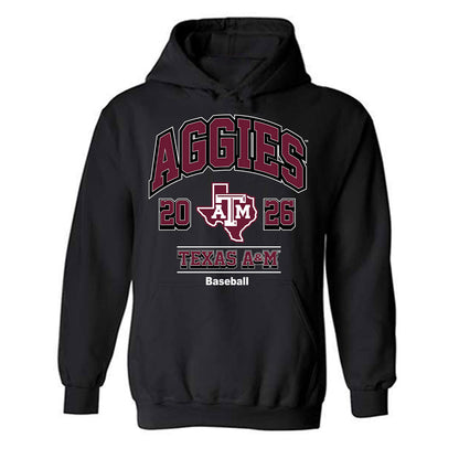 Texas A&M - NCAA Baseball : Chandler Hart - Black Out 2026 Hooded Sweatshirt-0