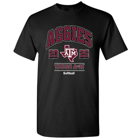 Texas A&M - NCAA Softball : Aubrey Moore - Black Out 2026 T-Shirt-0