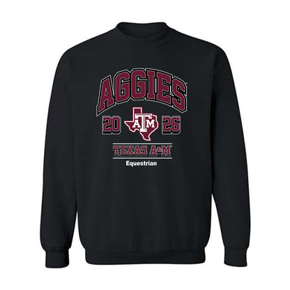 Texas A&M - NCAA Equestrian : Avery Deyoung - Black Out 2026 Crewneck Sweatshirt-0