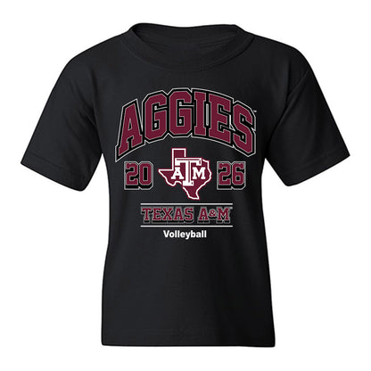 Texas A&M - NCAA Women's Volleyball : Natalie Ring - Black Out 2026 Youth T-Shirt-0