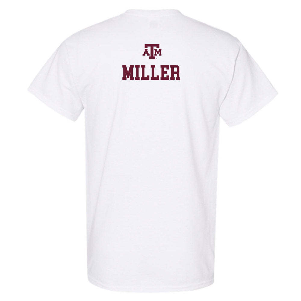 Texas A&M - NCAA Women's Swimming & Diving : Hayden Miller - White Out 2026 T-Shirt-1