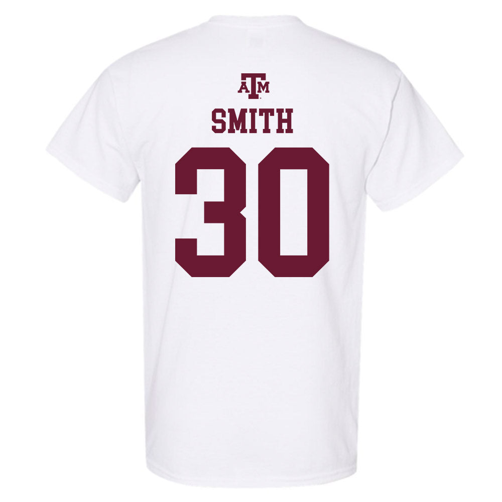 Texas A&M - NCAA Football : Tj Smith - White Out 2026 T-Shirt-1