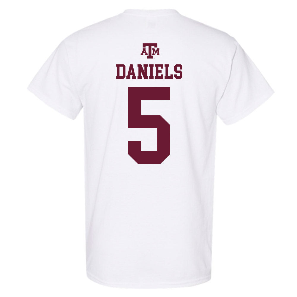 Texas A&M - NCAA Football : Amari Daniels - White Out 2026 T-Shirt-1