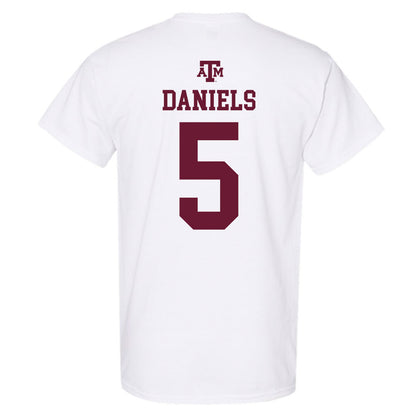 Texas A&M - NCAA Football : Amari Daniels - White Out 2026 T-Shirt-1