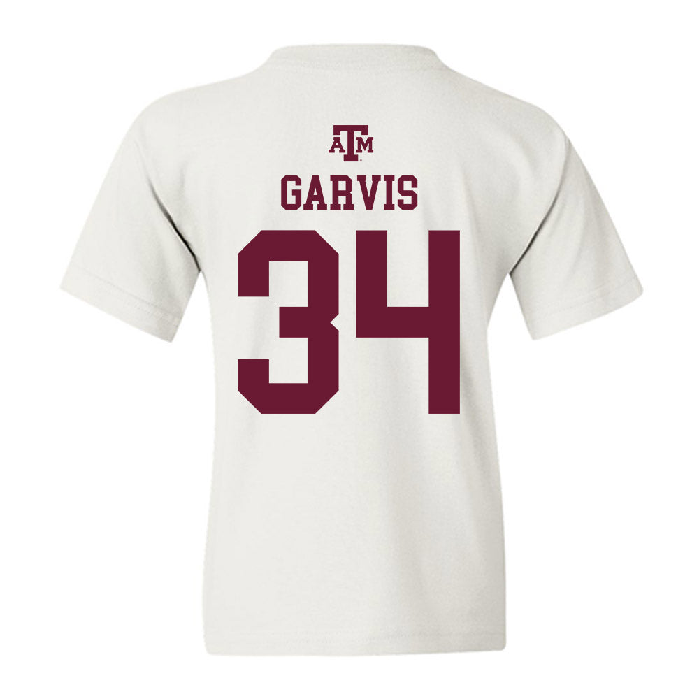 Texas A&M - NCAA Football : Kyle Garvis - White Out 2026 Youth T-Shirt-1