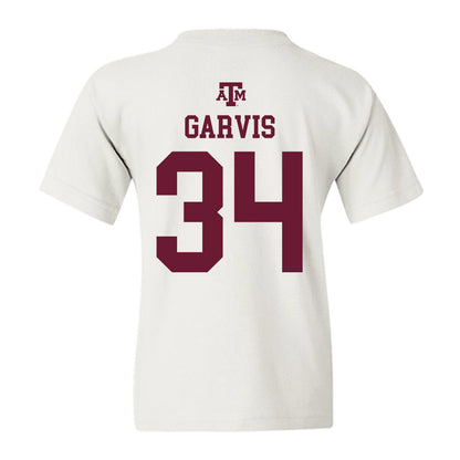 Texas A&M - NCAA Football : Kyle Garvis - White Out 2026 Youth T-Shirt-1