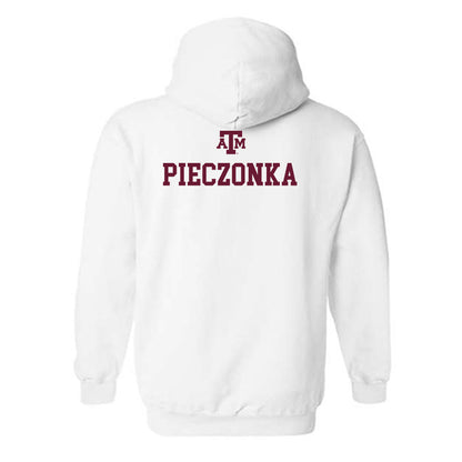 Texas A&M - NCAA Men's Tennis : Filip Pieczonka - White Out 2026 Hooded Sweatshirt-1