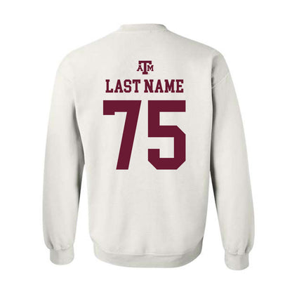 Texas A&M - NCAA Football : Wilkin Formby - White Out 2026 Crewneck Sweatshirt-1