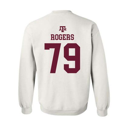 Texas A&M - NCAA Football : Lamont Rogers - White Out 2026 Crewneck Sweatshirt-1