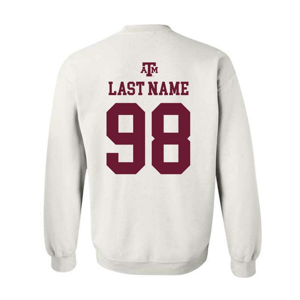 Texas A&M - NCAA Football : Jesse Chukwu - White Out 2026 Crewneck Sweatshirt-1