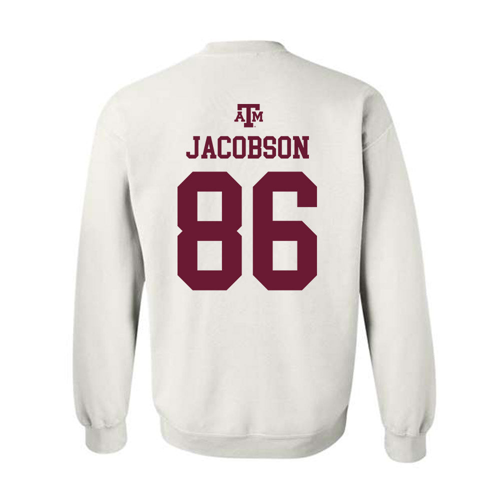 Texas A&M - NCAA Football : Evan Jacobson - White Out 2026 Crewneck Sweatshirt-1