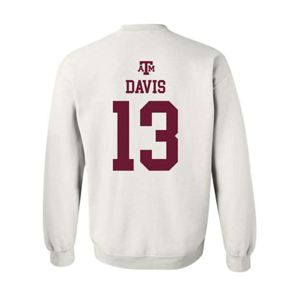 Texas A&M - NCAA Football : Myles Davis - White Out 2026 Crewneck Sweatshirt-1