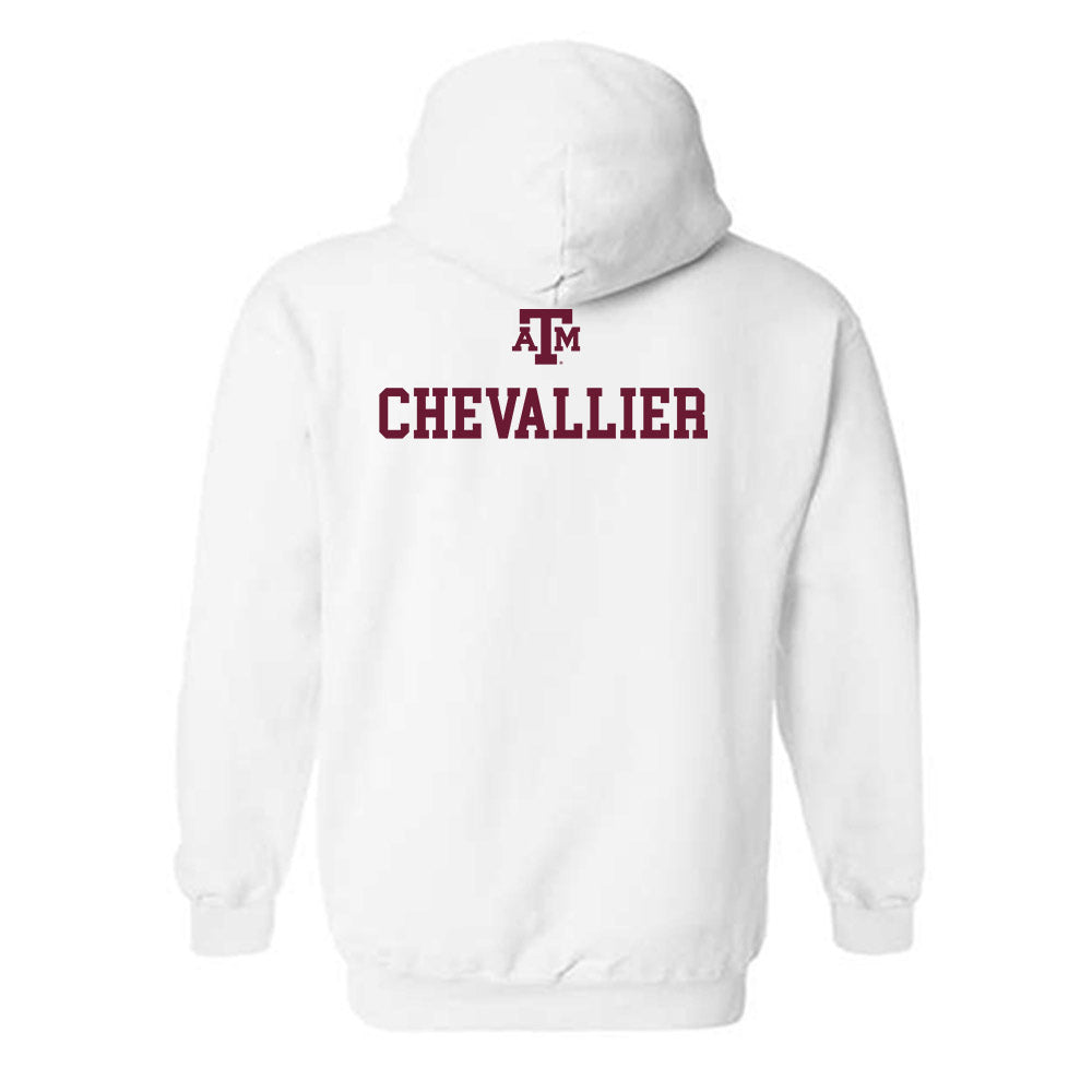 Texas A&M - NCAA Women's Track & Field : Milena Chevallier - White Out 2026 Hooded Sweatshirt-1