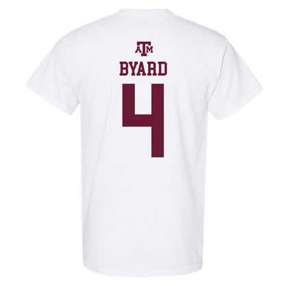 Texas A&M - NCAA Football : Tawfiq Byard - White Out 2026 T-Shirt-1