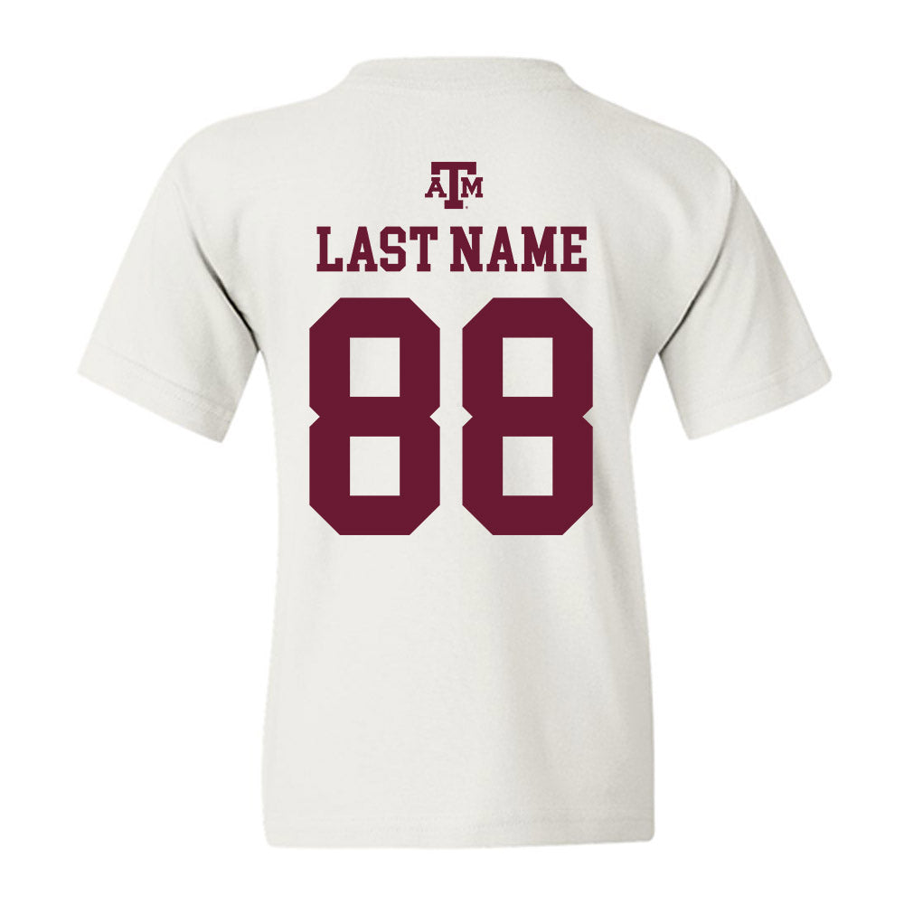 Texas A&M - NCAA Football : DJ Sanders - White Out 2026 Youth T-Shirt-1