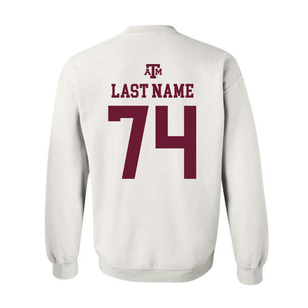 Texas A&M - NCAA Football : Zaden Krempin - White Out 2026 Crewneck Sweatshirt-1