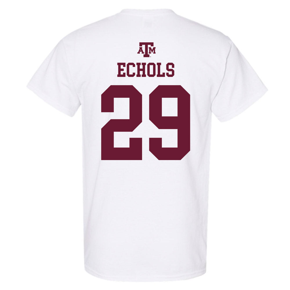 Texas A&M - NCAA Football : Justin Echols - White Out 2026 T-Shirt-1