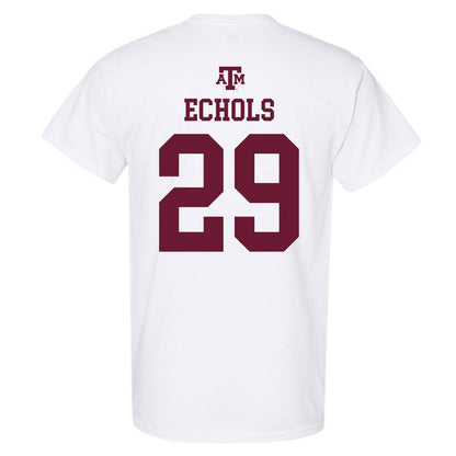 Texas A&M - NCAA Football : Justin Echols - White Out 2026 T-Shirt-1