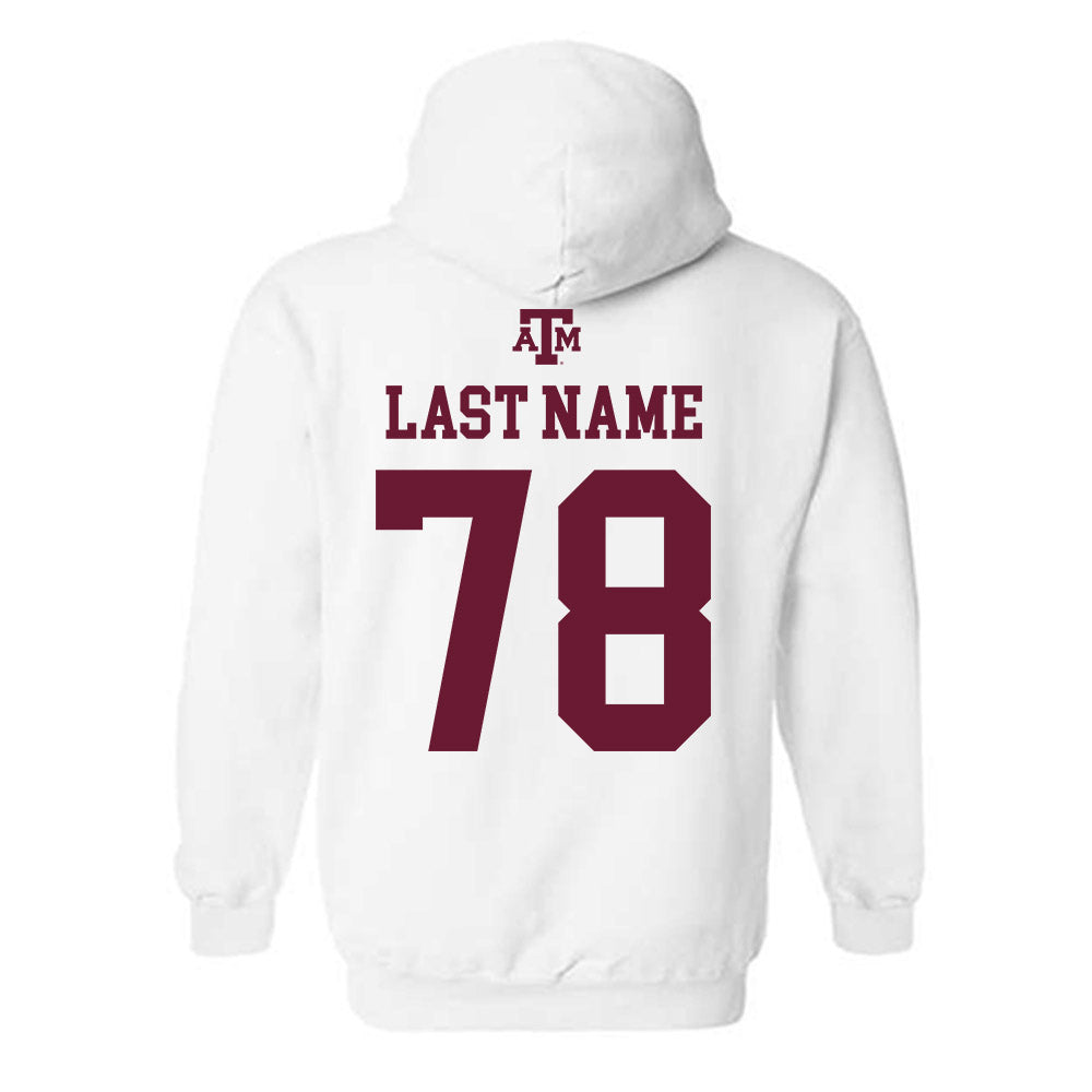 Texas A&M - NCAA Football : Dametrious Crownover - White Out 2026 Hooded Sweatshirt-1