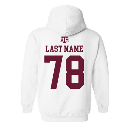 Texas A&M - NCAA Football : Dametrious Crownover - White Out 2026 Hooded Sweatshirt-1