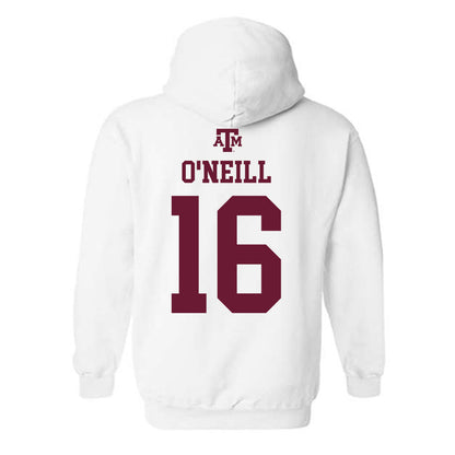 Texas A&M - NCAA Football : Miles O'Neill - White Out 2026 Hooded Sweatshirt-1