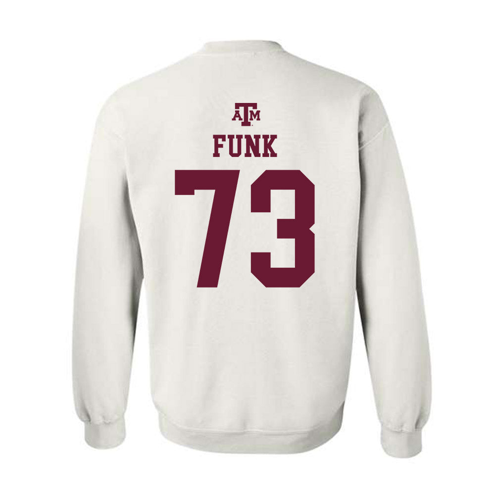 Texas A&M - NCAA Football : Ashton Funk - White Out 2026 Crewneck Sweatshirt-1