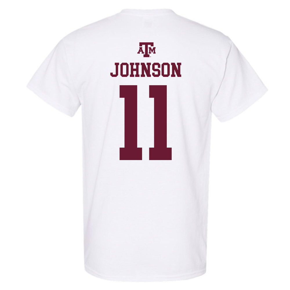 Texas A&M - NCAA Football : Kelshaun Johnson - White Out 2026 T-Shirt-1