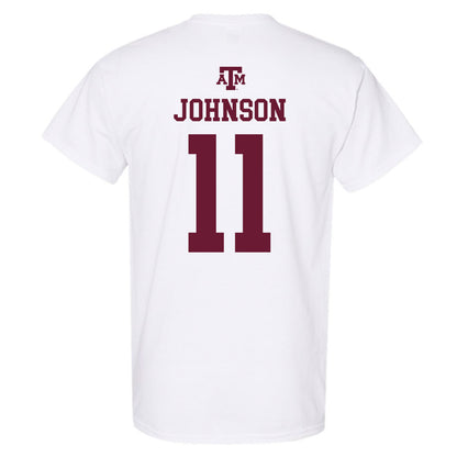 Texas A&M - NCAA Football : Kelshaun Johnson - White Out 2026 T-Shirt-1