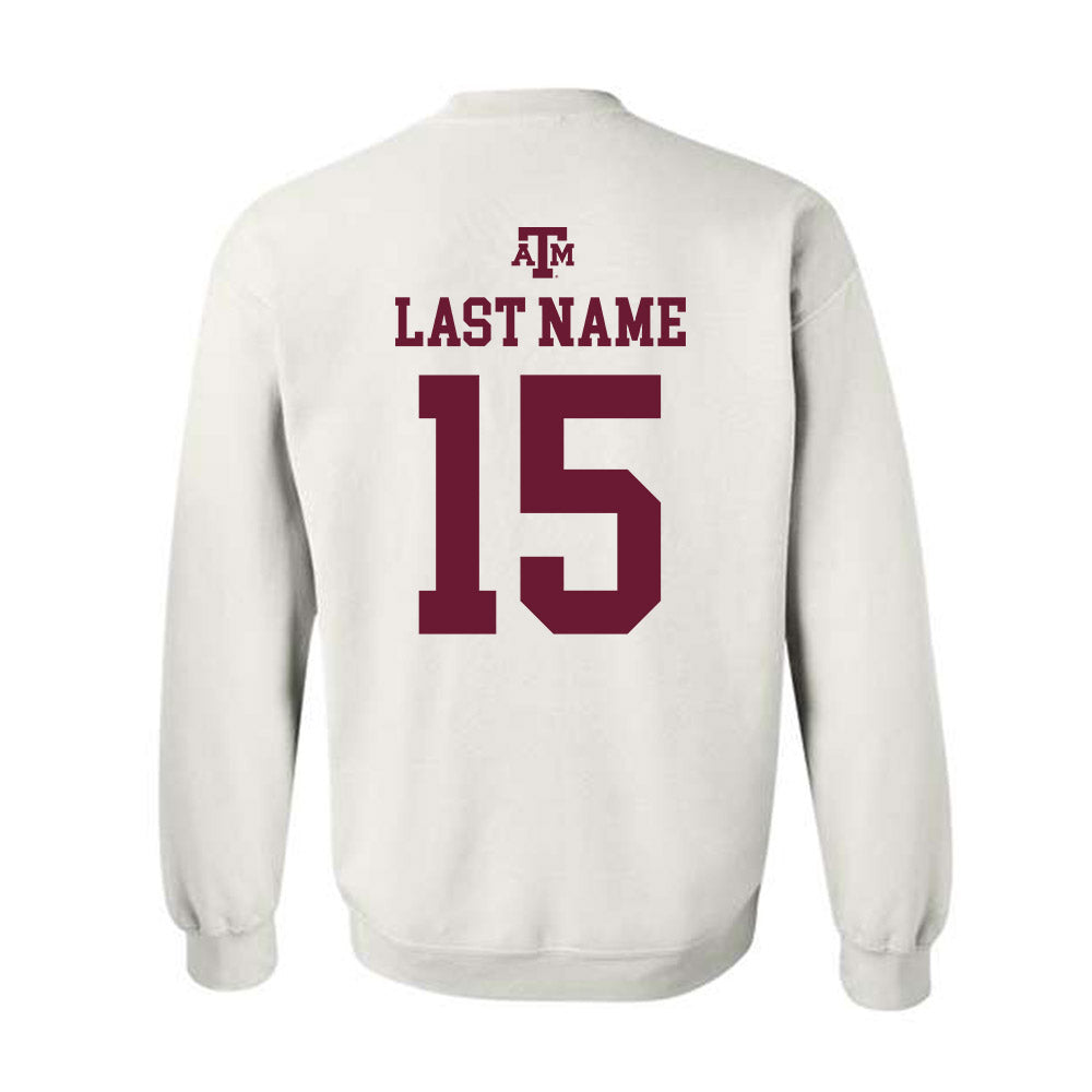 Texas A&M - NCAA Football : Tylan Wilson - White Out 2026 Crewneck Sweatshirt-1