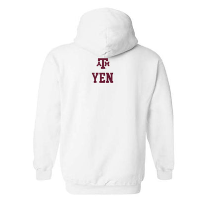 Texas A&M - NCAA Women's Golf : Natalie Yen - White Out 2026 Hooded Sweatshirt-1