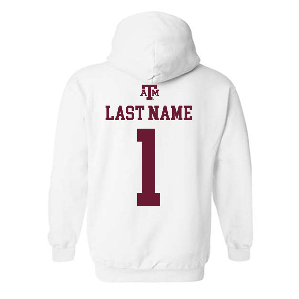 Texas A&M - NCAA Baseball : Terrence Kiel II - White Out 2026 Hooded Sweatshirt-1