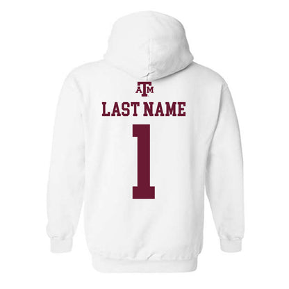 Texas A&M - NCAA Baseball : Terrence Kiel II - White Out 2026 Hooded Sweatshirt-1