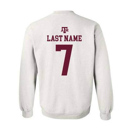 Texas A&M - NCAA Football : Kevin Concepcion - White Out 2026 Crewneck Sweatshirt-1