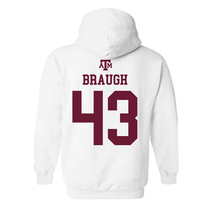 Texas A&M - NCAA Football : Carter Braugh - White Out 2026 Hooded Sweatshirt-1