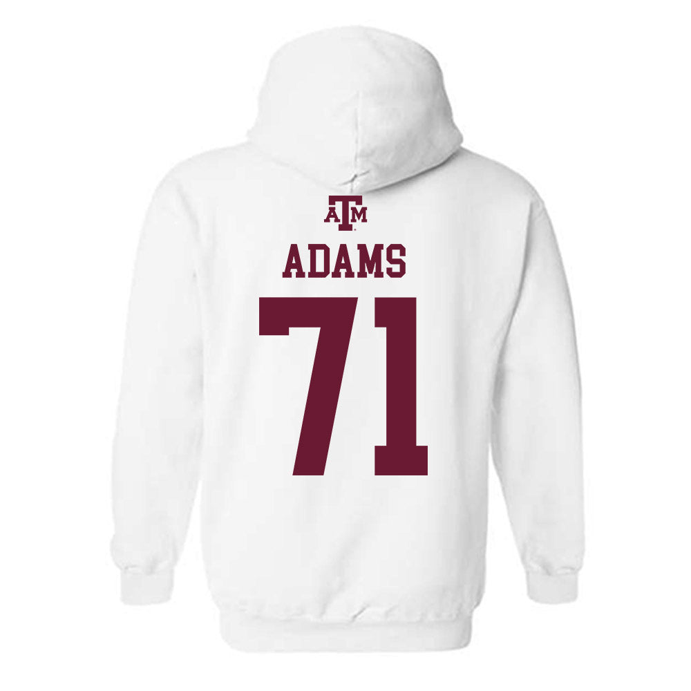 Texas A&M - NCAA Football : Tyree Adams - White Out 2026 Hooded Sweatshirt-1