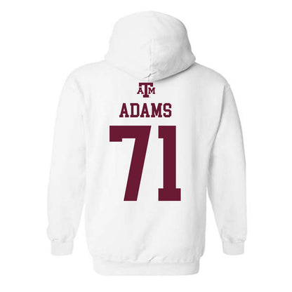 Texas A&M - NCAA Football : Tyree Adams - White Out 2026 Hooded Sweatshirt-1