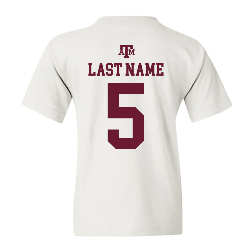 Texas A&M - NCAA Football : DJ Hicks - White Out 2026 Youth T-Shirt-1