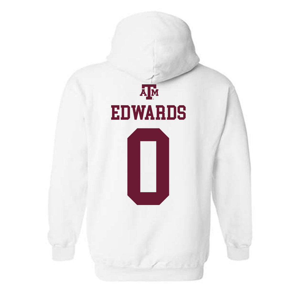 Texas A&M - NCAA Football : Kelwin Edwards - White Out 2026 Hooded Sweatshirt-1