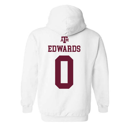 Texas A&M - NCAA Football : Kelwin Edwards - White Out 2026 Hooded Sweatshirt-1