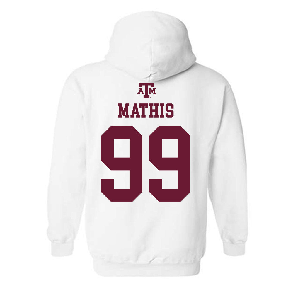Texas A&M - NCAA Softball : Kelsey Mathis - White Out 2026 Hooded Sweatshirt-1