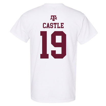 Texas A&M - NCAA Women's Volleyball : Kaia Castle - White Out 2026 T-Shirt-1