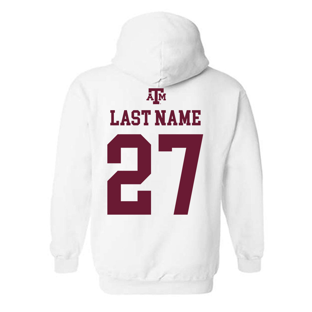 Texas A&M - NCAA Baseball : Gavin Lyons - White Out 2026 Hooded Sweatshirt-1