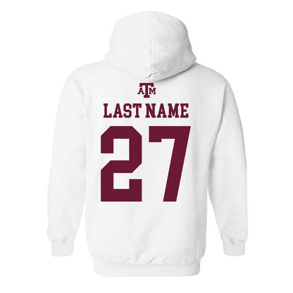 Texas A&M - NCAA Baseball : Gavin Lyons - White Out 2026 Hooded Sweatshirt-1