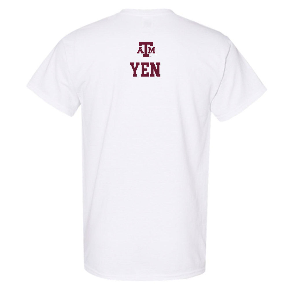 Texas A&M - NCAA Women's Golf : Natalie Yen - White Out 2026 T-Shirt-1