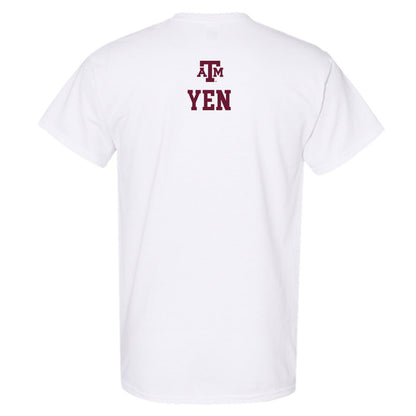 Texas A&M - NCAA Women's Golf : Natalie Yen - White Out 2026 T-Shirt-1