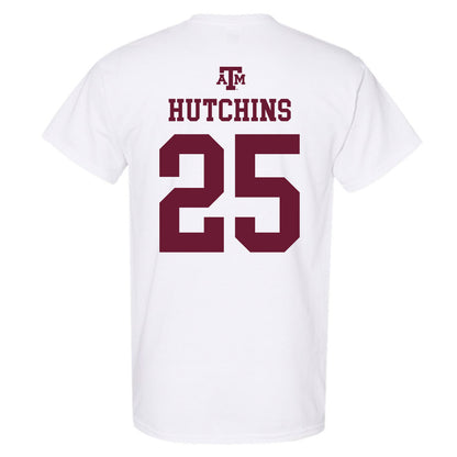 Texas A&M - NCAA Men's Soccer : Savannah Hutchins - White Out 2026 T-Shirt-1