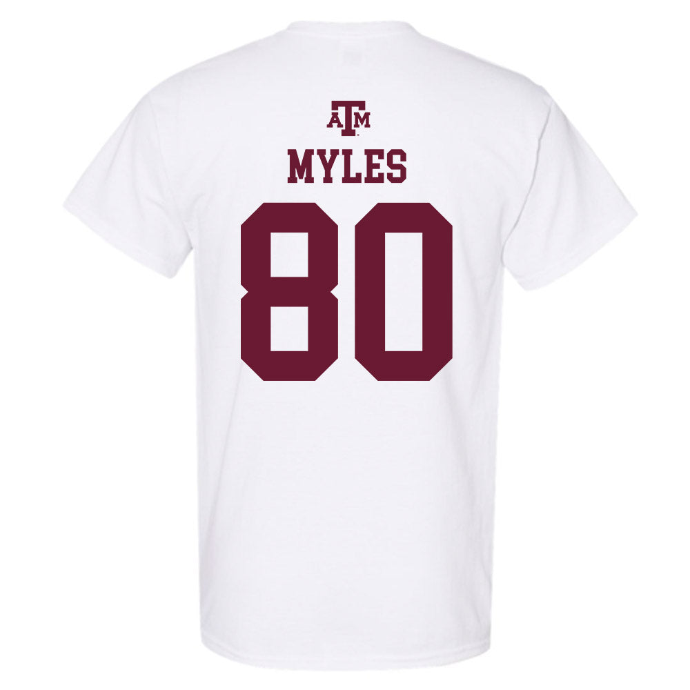 Texas A&M - NCAA Football : Jerome Myles - White Out 2026 T-Shirt-1