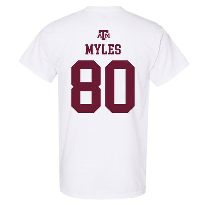 Texas A&M - NCAA Football : Jerome Myles - White Out 2026 T-Shirt-1