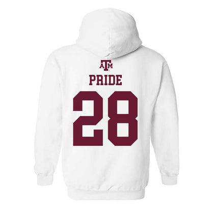 Texas A&M - NCAA Football : Jordan Pride - White Out 2026 Hooded Sweatshirt-1